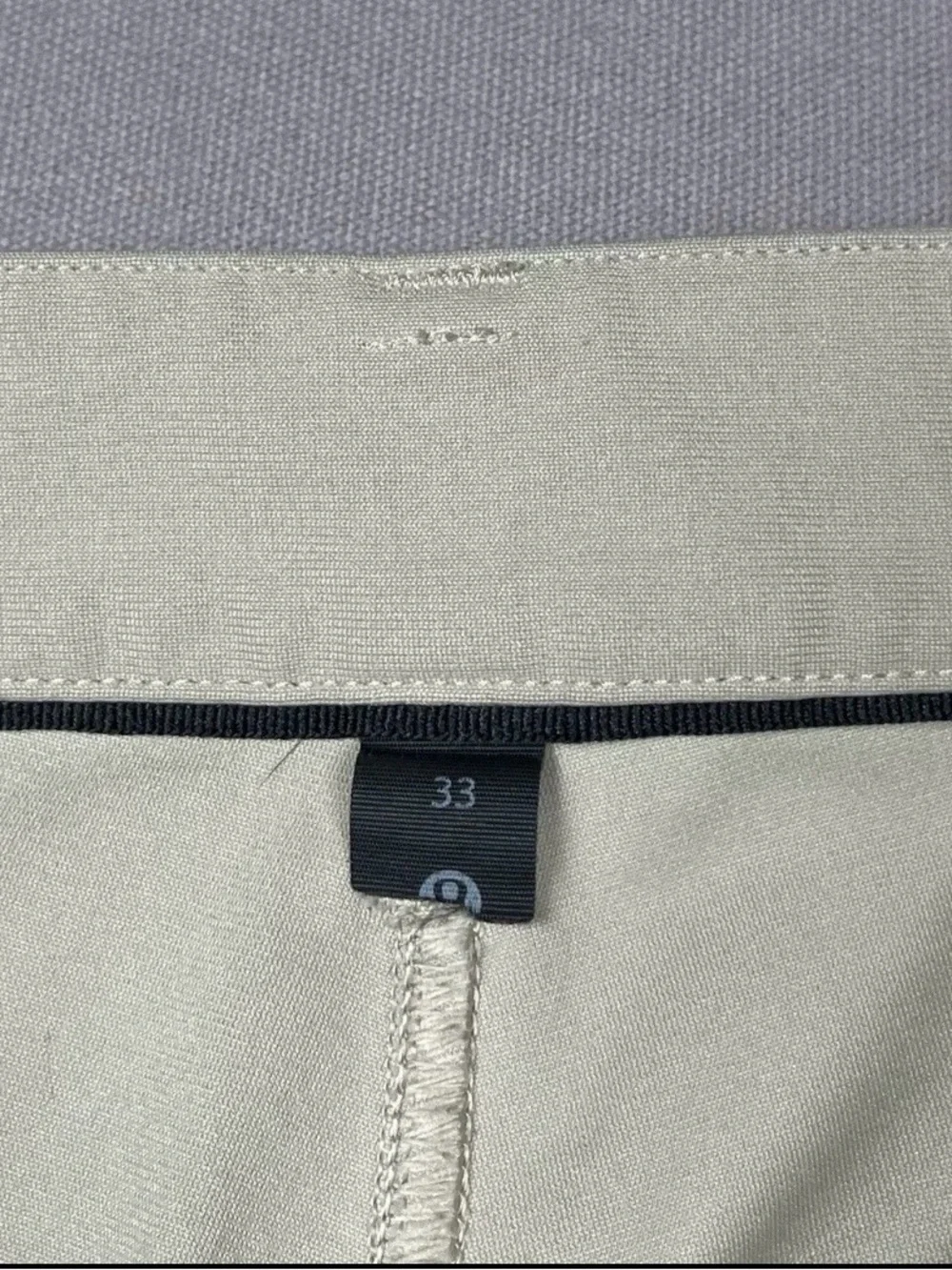 Lululemon ABC Warpstreme Beige Slim Fit 5 Pocket Pants - Men Size 33 X 28 - Picture 3 of 14